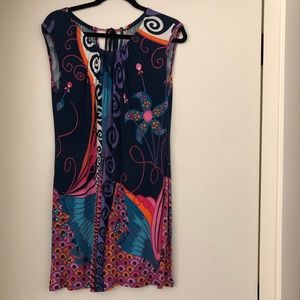 Trina Turk Knit straight dress - Navy, Pink, Orang